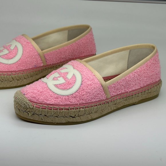 Gucci GG Logo Monogram Terry Espadrilles Flats Shoes - Picture 11 of 16